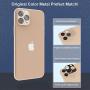 Camera Lens Protector for iPhone 11 Pro/Pro Max,Real Tempered Glass HD Clear Camera Lens Screen Cover Case for iPhone 11 Pro/Pro Max,9H Hardness Anti-Scratch Camera Screen Protective Lens Film (Gold)