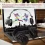 Gaming Headset For PC Mobile Phones with Mic Volume Control (Black and Red )