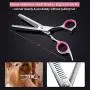 H-Jia Dog Grooming Scissors Set, Safety Round Blunt Tip Pet Grooming Kit-Straight, Curved, Thinning Shears with Comb Grooming Glove, Sharp Durable Grooming Tools for Large Small Dogs and Cats H-Jia Dog Grooming Scissors Set, Safety Round Blunt Tip Pet Grooming Kit-Straight, Curved, Thinning Shears with Comb Grooming Glove, Sharp Durable Grooming Tools for Large Small Dogs and Cats