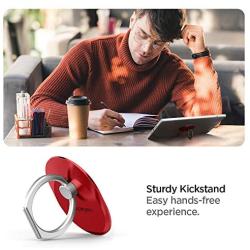 Spigen Style Ring Cell Phone Ring Phone Grip/Stand/Holder for All Phones and Tablets - Red