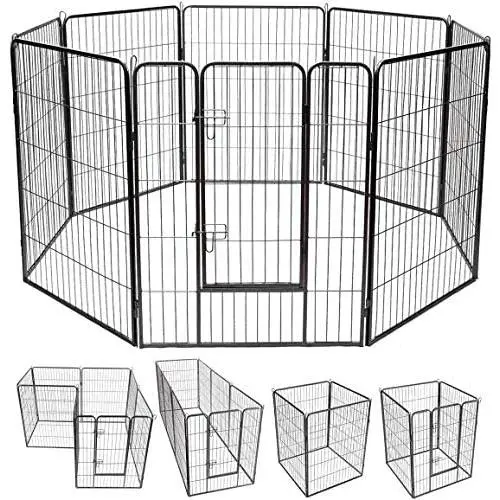 fam famgizmo Heavy Duty Foldable Metal Exercise Pen & Pet Playpen Puppy Cat Exercise Fence Barrier Playpen Kennel, Outdoor & Indoor,8/16 Panels fam famgizmo Heavy Duty Foldable Metal Exercise Pen & Pet Playpen Puppy Cat Exercise Fence Barrier Playpen Kennel, Outdoor & Indoor,8/16 Panels