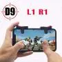 Wired USB Controller D9 Portable Game Controller Gamepad Mobile Phone L1 R1 Trigger Shooting Aim Key Button Gamepad Joystick for iOS Android-Metal Silver-,