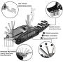 Hommie Bike Repair Tool Kits, 16-in-1 Bicycle Saddle Bag with Repair Set, Mechanic Portable Tyre Tools Set Bag with Reflective Strip