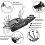 Hommie Bike Repair Tool Kits, 16-in-1 Bicycle Saddle Bag with Repair Set, Mechanic Portable Tyre Tools Set Bag with Reflective Strip Hommie Bike Repair Tool Kits, 16-in-1 Bicycle Saddle Bag with Repair Set, Mechanic Portable Tyre Tools Set Bag with Reflective Strip