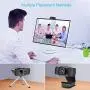 Webcam Computer Camera with Microphone for Desktop, 1080P Webcam Full HD Widescreen USB Camera for PC Laptop Desktop Mac Video