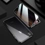 iPhone 7 Plus Case,iPhone 8 Plus Case, ZHIKE Anti-Peep Magnetic Adsorption Case Front and Back Tempered Glass Full Screen Coverage One-Piece Design Flip Privacy Cover (Anti Spy-Clear Black)