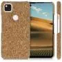 kwmobile Case Compatible with Google Pixel 4a - Protective Cork Mobile Cell Phone Cover - Light Brown