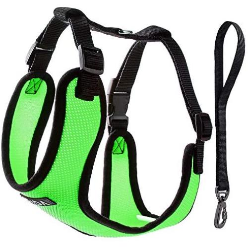 Fida Dog Harness with Safety Belt | Pet Vest Harness | Breathable Fabric, Adjustable Strap and Buckle Clip, Easy to Control for X-Small, Small, Medium, Large Dogs & Cats for Walking and Driving