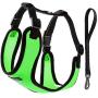 Fida Dog Harness with Safety Belt | Pet Vest Harness | Breathable Fabric, Adjustable Strap and Buckle Clip, Easy to Control for X-Small, Small, Medium, Large Dogs & Cats for Walking and Driving