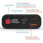 Portable Power Bank Chargers 10000mAh Type C PD 18W and 2 USB QC 3.0 Ports Small External Battery Packs LCD Display for iPhone iPad Huawei Samsung Android Mobile Phone Nintendo Switch Tablets