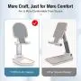 TORRAS Foldable Cell Phone Stand for Desk [Portable Version], Adjustable Phone Holder for Desktop, Phone Dock Cradle Compatible for iPhone 11 Pro Max Xr X, Samsung Galaxy S20+ Ultra Note10, iPad Mini