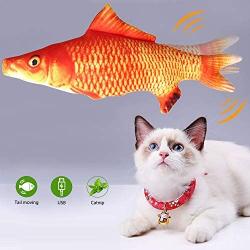 Mural Wall Art Moving Cat Kicker Fish Toy, Electronic 3D Printed Interactive Fish Cat Toys, Wiggle Fish Catnip Toys, Cat Toys for Indoor Cats Exercise