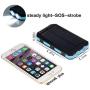 Solar Charger Solar Power Bank 20000mAh Waterproof Portable External Backup Outdoor Cell Phone Battery Charger with Dual LED Flashlight Solar Panel for iPhone Android Cellphones (Black & Blue) Solar Charger Solar Power Bank 20000mAh Waterproof Portable External Backup Outdoor Cell Phone Battery Charger with Dual LED Flashlight Solar Panel for iPhone Android Cellphones (Black & Blue)
