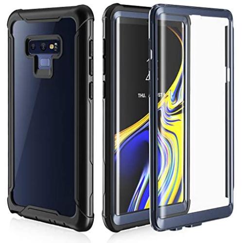 Samsung Galaxy Note 9 Cell Phone Case - Full Body Case with Built-in Touch Sensitive Anti-Scratch Screen Protector, Ultra Thin Clear Shock Drop Proof Impact Resist Extreme Durable Protective Cover