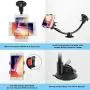 IPOW Upgraded Truck Phone Mount Holder Universal 11 Inches Long Arm Windshield Dashboard Car Mount Cradle with Adjustable X Clamp&Ultra Dashboard Base for Smartphones IPOW Upgraded Truck Phone Mount Holder Universal 11 Inches Long Arm Windshield Dashboard Car Mount Cradle with Adjustable X Clamp&Ultra Dashboard Base for Smartphones