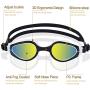 Uniswim One-Piece Swimming Goggles UV Protection Professional Clear Swim Goggles Anti Fog No Leaking UV Protection Outdoor Triathlon Training Swim Goggles Comfortable for Adults Men Women Youth