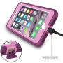 MXX iPhone 8 Plus Heavy Duty Protective Case with Screen Protector [3 Layers] Rugged Rubber Shockproof Protection Cover for Apple iPhone 7 Plus - iPhone 8 Plus/Apple Phone 8+ - Plum/Light Pink