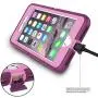 MXX iPhone 8 Plus Heavy Duty Protective Case with Screen Protector [3 Layers] Rugged Rubber Shockproof Protection Cover for Apple iPhone 7 Plus - iPhone 8 Plus/Apple Phone 8+ - Plum/Light Pink
