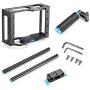 Neewer Aluminum DSLR Camera Cage Kit With 15mm Rod Rig For Nikon Pentax Canon Sony and Other DSLR Camera to Mount Microphones, Monitor, Sound Recorders, Top Handle, Tripod, Follow Focus
