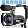 Video Camera 2.7K Camcorder Ultra HD 36MP Vlogging Camera for YouTube IR Night Vision 3.0" LCD Touch Screen 16X Digital Zoom Camera Recorder with Microphone Handheld Stabilizer Remote Control