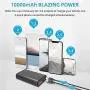 Portable Power Bank Chargers 10000mAh Type C PD 18W and 2 USB QC 3.0 Ports Small External Battery Packs LCD Display for iPhone iPad Huawei Samsung Android Mobile Phone Nintendo Switch Tablets Portable Power Bank Chargers 10000mAh Type C PD 18W and 2 USB QC 3.0 Ports Small External Battery Packs LCD Display for iPhone iPad Huawei Samsung Android Mobile Phone Nintendo Switch Tablets