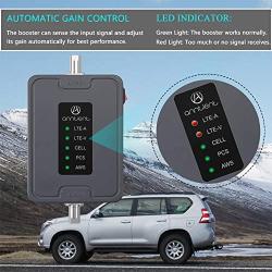ANNTLENT 5 Band Cell Phone Signal Booster for Car Truck and RV - Band 2/4/5/12/13/17 Vehicle 4g Repeater Supports Verizon AT&T T-Mobile Sprint All Carriers - Boosts Your 3G 4G LTE Voice & Data