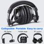 OneOdio Bluetooth Over Ear Headphones - Wireless/Wired 30 Hrs Stereo Bluetooth Headsets Foldable Headset with Deep Bass 50mm Neodymium Drivers for PC/Phone - Studio Wireless(Y80B)