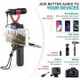 Movo VXR10 Microphone + Video Grip Handle Compatible with Smartphones and DSLR Cameras