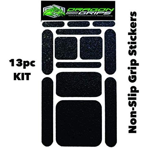 Dragon Grips cell phone grip tape sticker set 13pc black rubber grip tape decals provides excellent iphone grip, phone grip case laptop ipad tablet computer keyboard gaming controllers crafting sewing