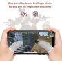 12Pcs Mobile Game Controller Finger Sleeves, Breathable Anti-Sweat Gaming Finger Cot for PUBG/Call of Duty Sensitive Touch Screen Finger Sleeve for Android iSO Phone (White)