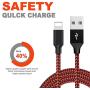 Manords iPhone Charger,Lightning Cable 4 Pack (3+6+6+12ft) Long High-Speed Nylon Braided Cable Compatible with iPhone Xs/Max/XR/X/8/8Plus/7/7Plus/6S/7S Plus and More