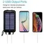 Solar Charger 20000mAh YOESOID Portable Solar Power Bank External Backup Battery Pack Waterproof Solar Phone Charger with Dual USB Ports 2 LED Light Carabiner and Compass for Smartphones Solar Charger 20000mAh YOESOID Portable Solar Power Bank External Backup Battery Pack Waterproof Solar Phone Charger with Dual USB Ports 2 LED Light Carabiner and Compass for Smartphones