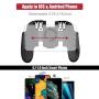 Mikirini H9 Mobile Game Controller, [6 Finger Operation] Super Cooling fan with built-in battery, Universal Game Grip for PUBG/Fortnite/Rules of Survival,for 4.7-6.7 Inch Android iOS Phone