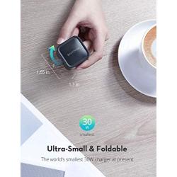 USB C Wall Charger, RAVPower 30W PD 3.0 GaN Tech Type C Fast Charging Power Delivery Foldable Adapter, Compatible with iPhone 11 Pro Max XR XS X SE 2, MacBook Air iPad Pro, Galaxy, Nintendo and More