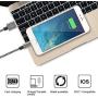 Short iPhone Cable IVVO 4Pack 1FT Braided Data Sync Cable for Phone X XS Max 8 7 6S Plus Pad 2 3 4 Mini, Pad Pro Air, Pod Nano Touch(Black)