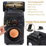 Portable Bluetooth Speaker with Subwoofer, 20W Rich Bass Wireless Stereo Outdoor/Indoor Speakers Support Remote Control FM Radio TF Card LCD Display for Home Party Smartphone Computer PC