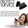 innoGadgets 10x Anti Dust Plugs for Smartphone, MacBook, Laptop | USB-C Dust Plug for Samsung Galaxy S8, S9, S10 | Silicone Dust Plug – Black