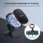 GETIHU Car Phone Mount, 360° Dashboard Phone Holder for Car, Universal Magnetic Cell Phone Car Holder GPS, Compatible with iPhone 11 XS X 8 7 6 6s Plus Samsung S10 S9 Note 10 9 BlackBerry HTC Oneplus