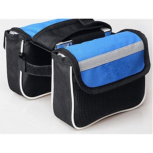 Surborder Shop Popular Bicycle Cycling Top Tube Saddle Bag Bike Frame Pannier Bag Rack Double Side with Mobile Phone Pouch