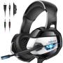 ONIKUMA Gaming Headset - Xbox One Headset PS4 Headset PC Headset with Noise Canceling Mic Gaming Headphones for PS4, Xbox One, PC (Adapter Not Included)