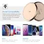 Wireless Charger Vebach Dubhe 1, Qi-Certified Fast Wireless Charging Pad,7.5W for iPhone 11/11 Pro/11 Pro Max/XS Max/XS/X/XR/8P/8,10W for Samsung GalaxyS10/S10 Plus/S10E/S9,Zinc Aolly Frame