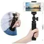 Mini Cell Phone Flexible Tripod Holder, ZTON Adjustable Mobile Phone Mount, Universal Octopus Stand for iPhone, Samsung, Camera (S-Black)