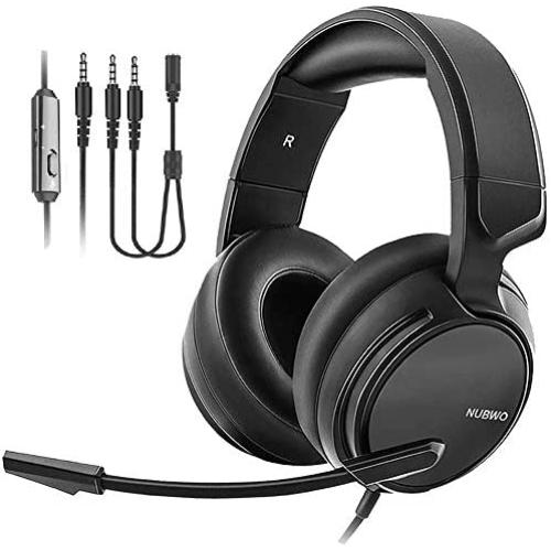 NUBWO N12 Gaming Headset & Xbox one Headset & PS4 Headset,3.5mm Surround Stereo Gaming Headphones with Mic Soft Memory Earmuffs for PC,Laptop, PS3, Video Game with Flexible Microphone Volume Control
