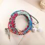 Earphones, Earbuds,URIZONS in Ear Headphones with Microphone Remote for iPhone, iPad, Mac, Laptop Android Devices Fabric Braided Wistband Bracelet