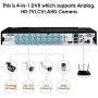 ZOSI Full 1080p H.265+ 16 Channel DVR for Security Camera with Hard Drive 2TB, Hybrid 4-in-1 CCTV DVR Surveillance System(Analog/AHD/TVI/CVI),Motion Detection,Mobile Remote Control,Email Alarm