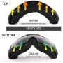 PARZIN Outdoor Sport Snow Goggles with Polarized Lens Windproof and UV Protective Safety Eyewear for Sunny Skiing,Motorcycle Cycling,Snowboarding,PZS641