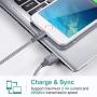 Lightning Cable MFI Certified - Quntis iPhone Charger 3Pack 3ft 6ft 10ft Nylon Braided USB Fast Charging Cord Compatible with iPhone 11 Pro X Xs Max XR 8 7 6 Plus iPad Pro Airpods and More, Gray