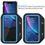 LOVPHONE iPhone 11 Pro/iPhone 11/iPhone XR Armband, Sport Running Workout Exercise Cell Phone Case with Holder & Card Slot,Fingerprint Sensor Access Supported and Sweat-Proof (Bule)