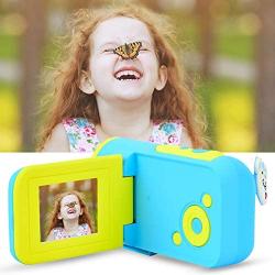 Portable Kids DV Camera, Mini DV Camcorder Durable Children Camera Educational Puzzle Toy Without Battery, for Kids Brain Development, Photography Lover (Blue)