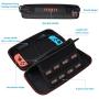 Stand Charging Case Bag Compatible with Nintendo Switch with Built-in 10000mAh Recharge Battery and 8 Game Card Holders - Black